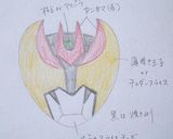 ハート型de仮面ライダーキバ（キャラ弁）作り方4写真