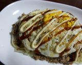 おから煮リメイク？オープンお好み焼き？作り方5写真