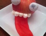 りんごで簡単ハロウィンおばけ作り方5写真