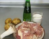 鶏肉の煮込みノルマンディー風作り方1写真