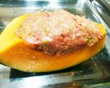 犬ご飯　カボチャの肉詰め作り方3写真