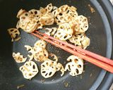 春菊とレンコンのおかか炒め作り方4写真
