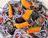 紫色のスパゲティ♪-HAPPYハロウィン作り方3写真