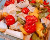 簡単！彩り野菜と鶏胸肉のオーブン焼き作り方4写真