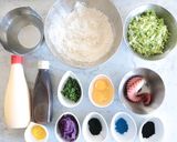 ホットスナックメーカーでカラフルたこ焼き作り方1写真