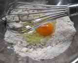 電子レンジでレンジゆで栗入りホットケーキ作り方2写真