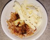 チーズがのびるチーズおかかのおにぎり☆作り方1写真