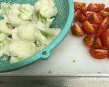 カリフラワーと煮卵のサラダ作り方1写真