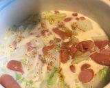 簡単☆白菜とソーセージのミルクスープ☆作り方2写真