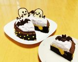 紫芋とかぼちゃムースのハロウィンケーキ作り方18写真