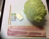 レタスとチーズのベーコン串焼き作り方1写真