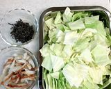 キャベツ大量消費★ゆでキャベツ塩昆布和え作り方1写真