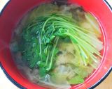 お味噌汁に＊美味しい豆苗の入れ方作り方3写真