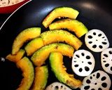 レンコンとカボチャの照り焼き作り方3写真