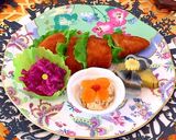チキンカツと和惣菜 ハロウィンパーティー作り方1写真