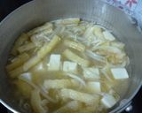 もやしと豆腐の味噌汁♪作り方3写真