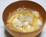 もやしと豆腐の味噌汁♪作り方4写真