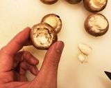主菜のカニ身乗せマッシュルーム作り方1写真