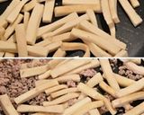 高野豆腐とにらの甘辛そぼろあん【作り置き作り方2写真