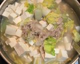 豚バラ肉と白菜と湯葉の甘酒鍋作り方6写真