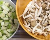 へちまと豆腐の蟹・道明寺餡かけ作り方2写真