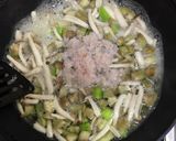 へちまと豆腐の蟹・道明寺餡かけ作り方4写真