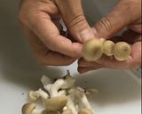 きのことナッツの若返り胡麻クリームパスタ作り方3写真
