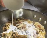 きのことナッツの若返り胡麻クリームパスタ作り方7写真