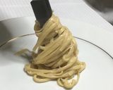 きのことナッツの若返り胡麻クリームパスタ作り方10写真