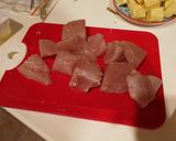 鶏胸肉のホロホロ角煮（圧力なべ使用）作り方3写真