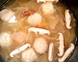 簡単☘️市販の鶏団子&塩麹入り味噌汁作り方2写真