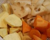 さつま芋レンコンにんじん煮物(조림)作り方1写真