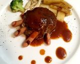 思いのほかグロいポークビッツハンバーグ作り方15写真