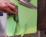 和風明太子パスタ。大葉のせ作り方4写真