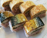 玉子焼きの押し寿司風！作り方5写真