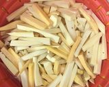 さつまいもと鶏肉の唐辛子炒め作り方1写真