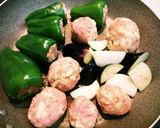 ピーマンの肉ずめとハンバーグ作り方6写真