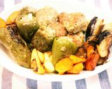 ピーマンの肉ずめとハンバーグ作り方12写真