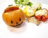 かぼちゃ皮で簡単♪ジャックオーランタン♪作り方5写真