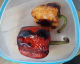 ハルミチーズ、茄子、ピーマンのサラダ作り方3写真