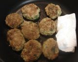 お豆腐入り☆トマあまハンバーグ作り方5写真