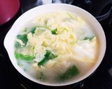 クレソンのふわふわかき玉スープ作り方4写真