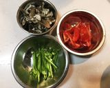 トマト舞茸ピーマンのカラフル野菜炒め作り方1写真