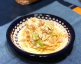 白舞茸とシーフードのクリームパスタ作り方5写真