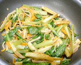 簡単！竹輪と小松菜の和風カレー炒め作り方4写真