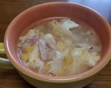 ☆中華風♪コーン・卵・ベーコンスープ☆作り方3写真