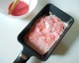 赤のビーツ　やわらかピンクな玉子焼き作り方2写真