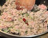 大葉ともち麦のラープ作り方3写真