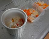 離乳食後期 野菜だしで茶碗蒸し作り方1写真