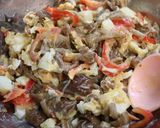 昼夕♪株なめこ納豆ゆで卵パプリカのサラダ作り方5写真